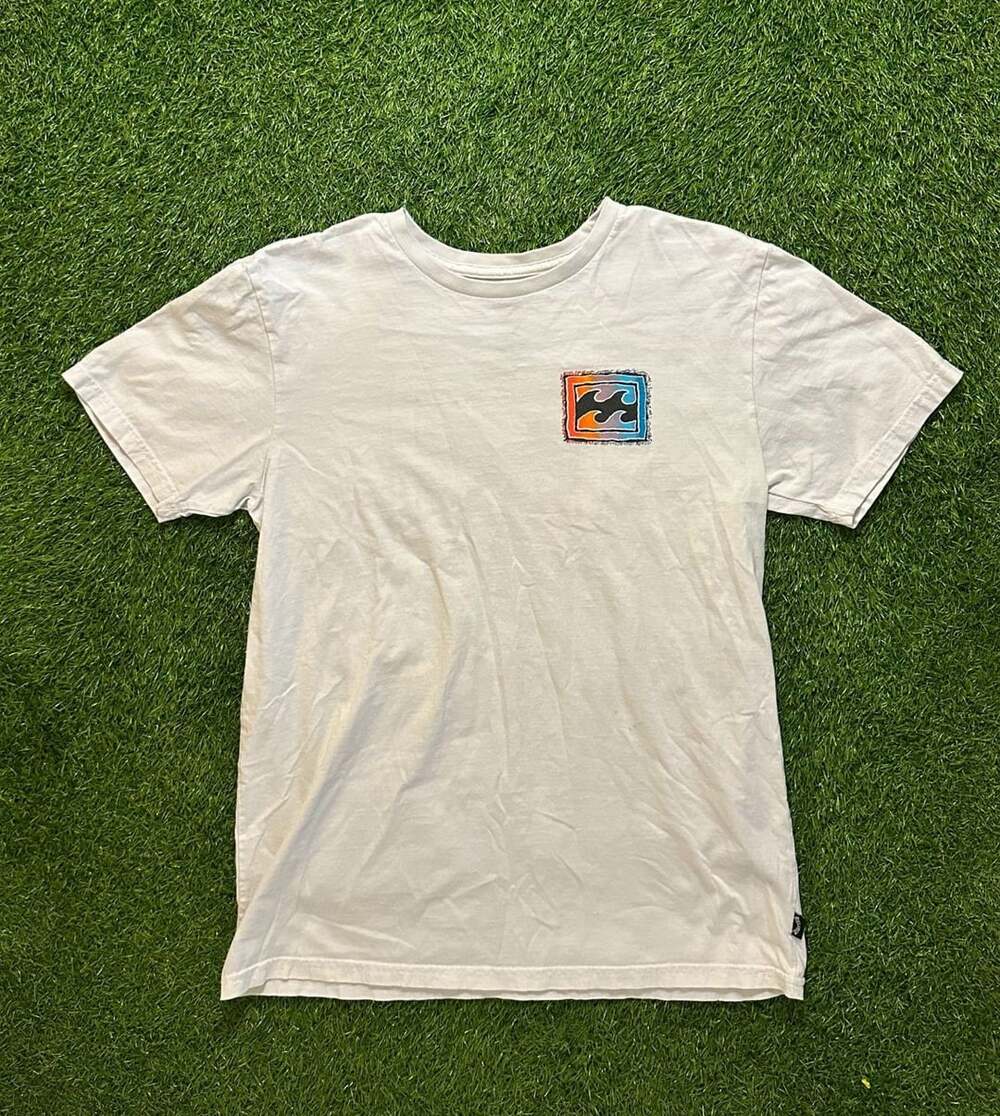 Billabong Boys X Large Crayon Wave Short Sleeve T-Shirt White